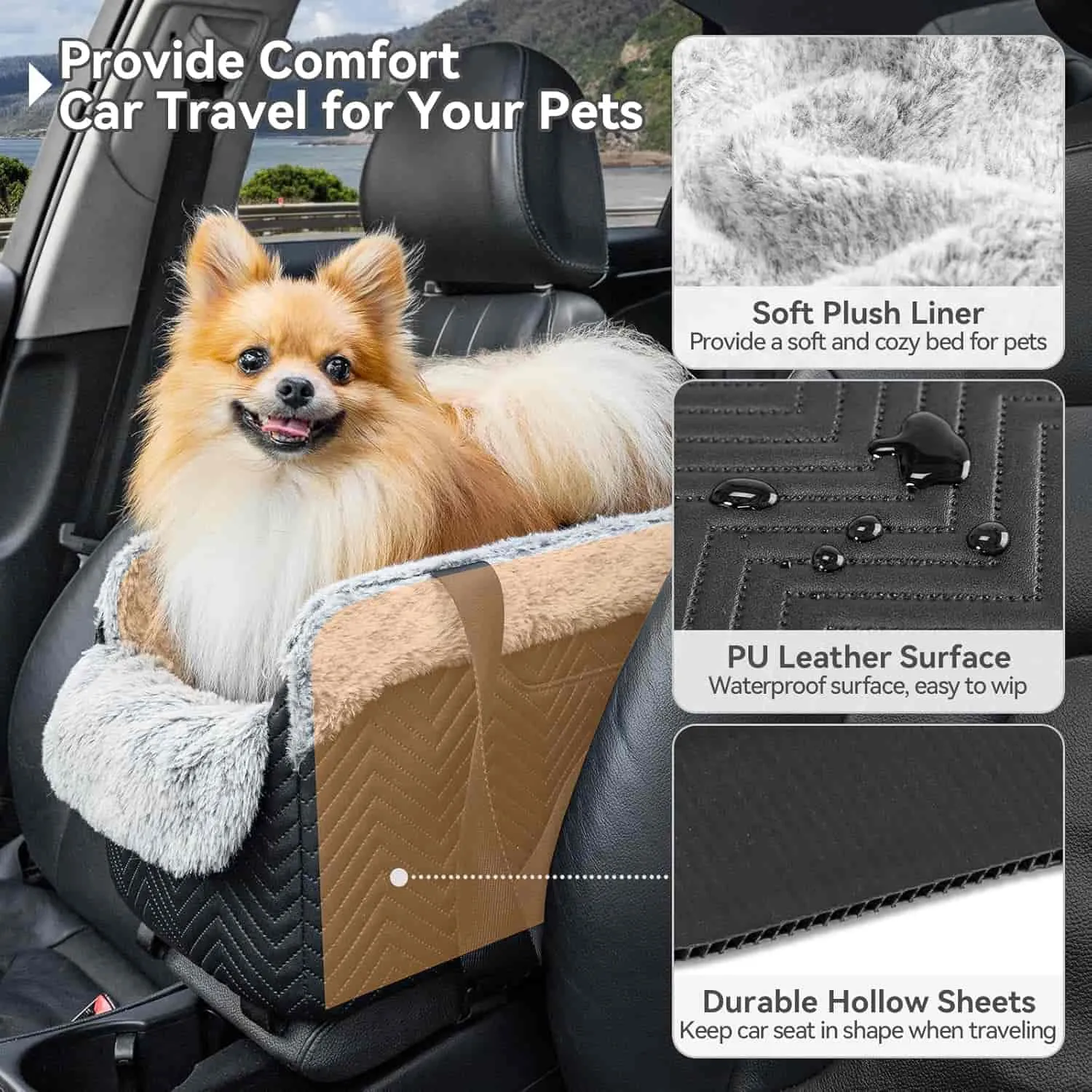 PETSFIT Center Console Dog Car Seat