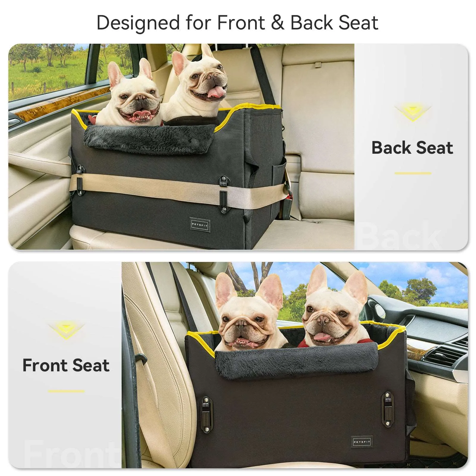 PETSFIT Dog  Car Booster Seat for Medium Dogs