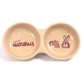 Rosewood Naturals| Small Pet Feeding | Ceramic Stonewear Twin Bowl