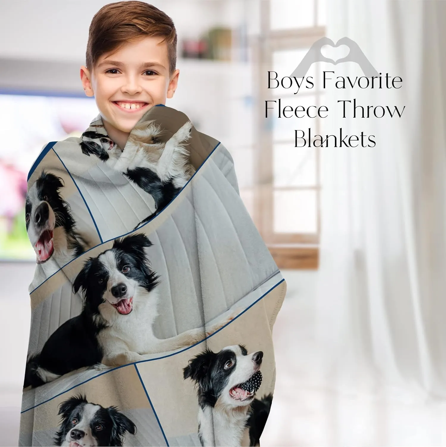 Ships Next Day, Custom Blanket with Picture - Printed in USA, Personalized Photo Blanket (Fleece  50x60)