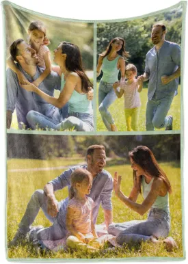 Ships Next Day, Custom Blanket w/Picture - Printed in USA, Personalized Photo Blanket (Fleece  50x60)