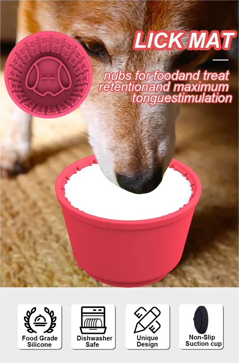 Silicone Slow Feeder for Pets - Anti-Choke Licking Pad for Cats and Dogs