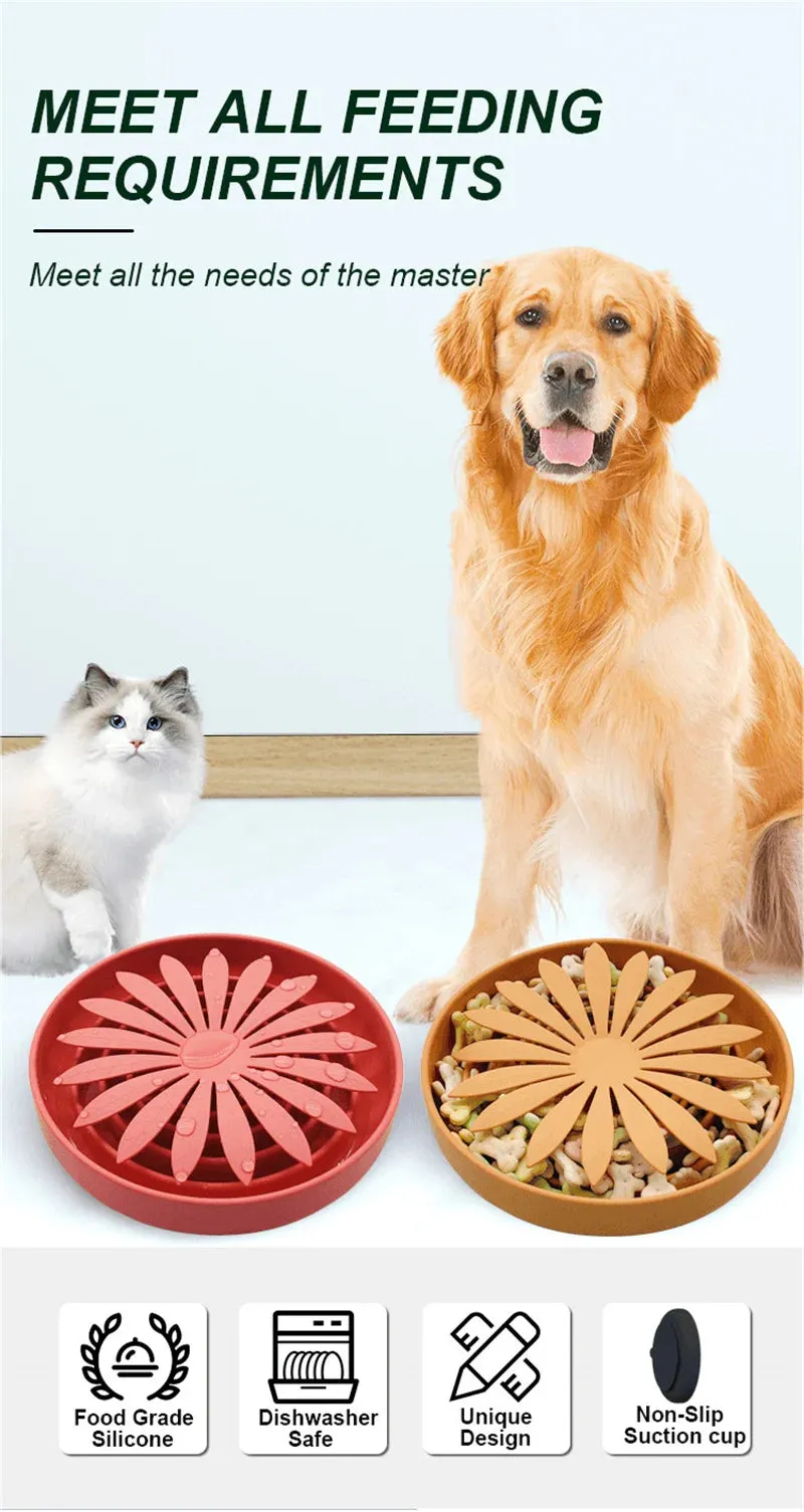 Silicone Slow Feeder for Pets - Anti-Choke Licking Pad for Cats and Dogs