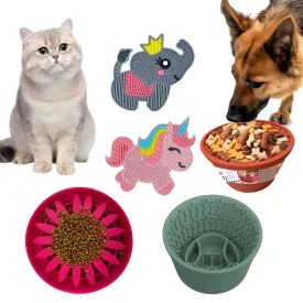 Silicone Slow Feeder for Pets - Anti-Choke Licking Pad for Cats and Dogs