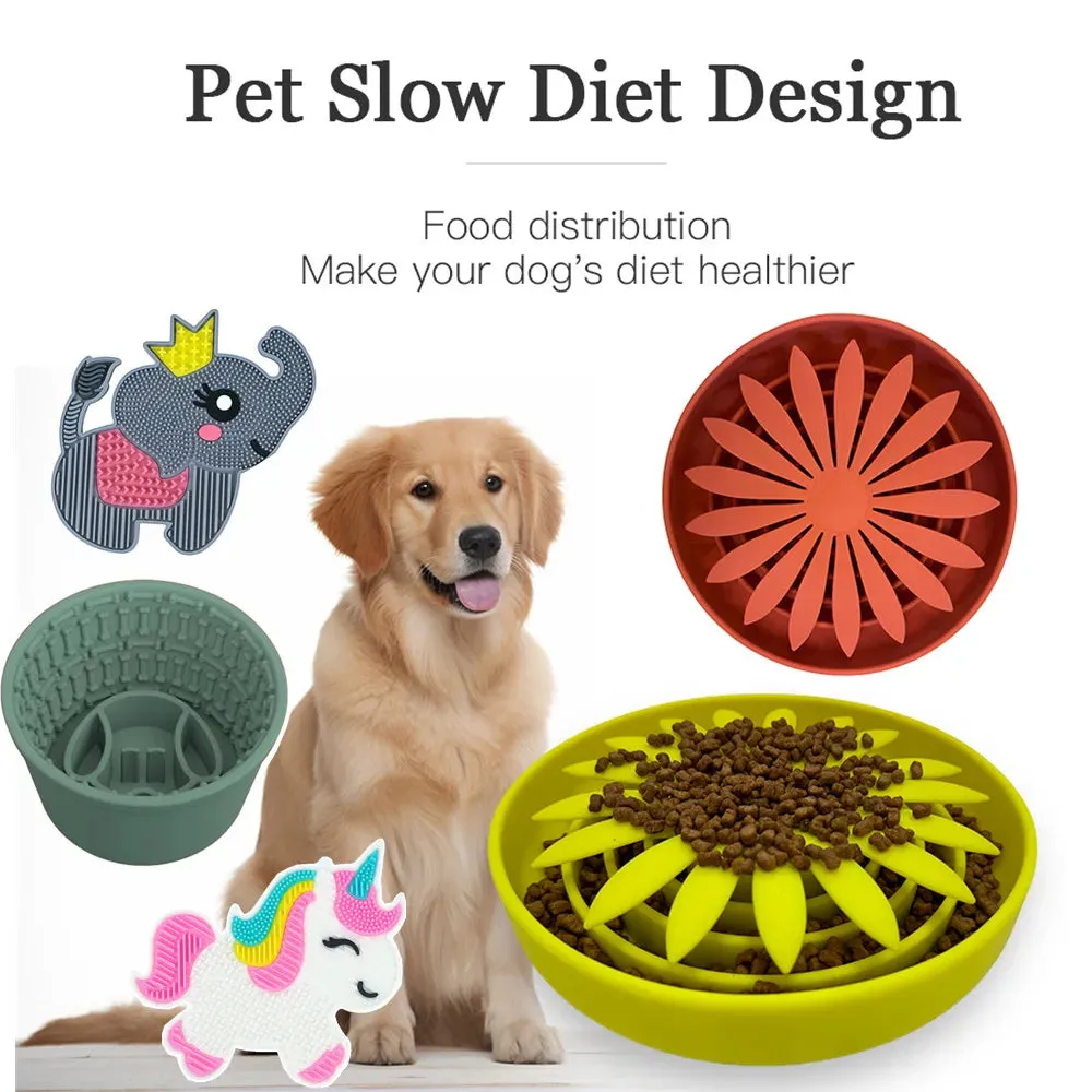 Silicone Slow Feeder for Pets - Anti-Choke Licking Pad for Cats and Dogs