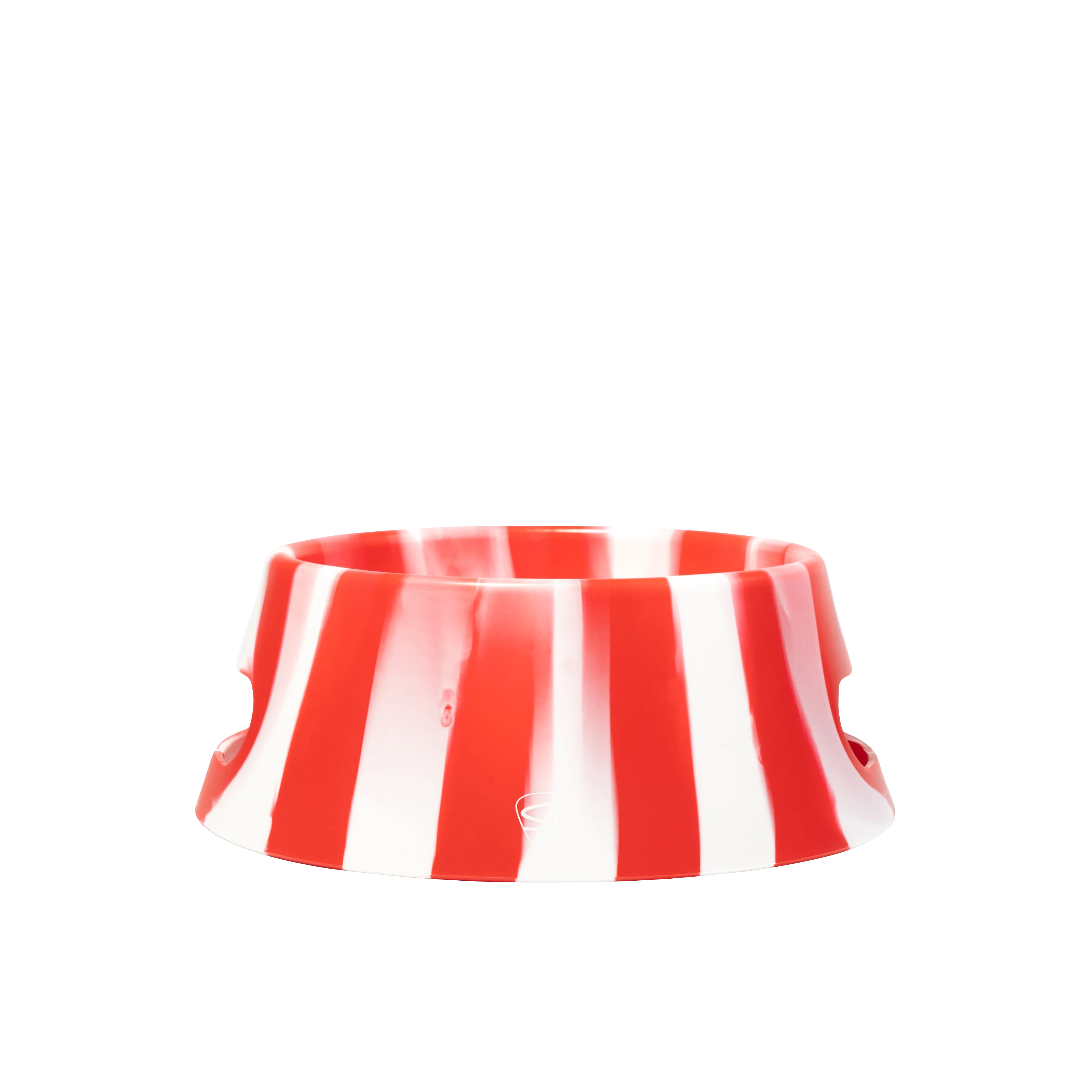 Silipint Silicone Candy Cane Collection Foldable Aqua-Fur Dog Bowl