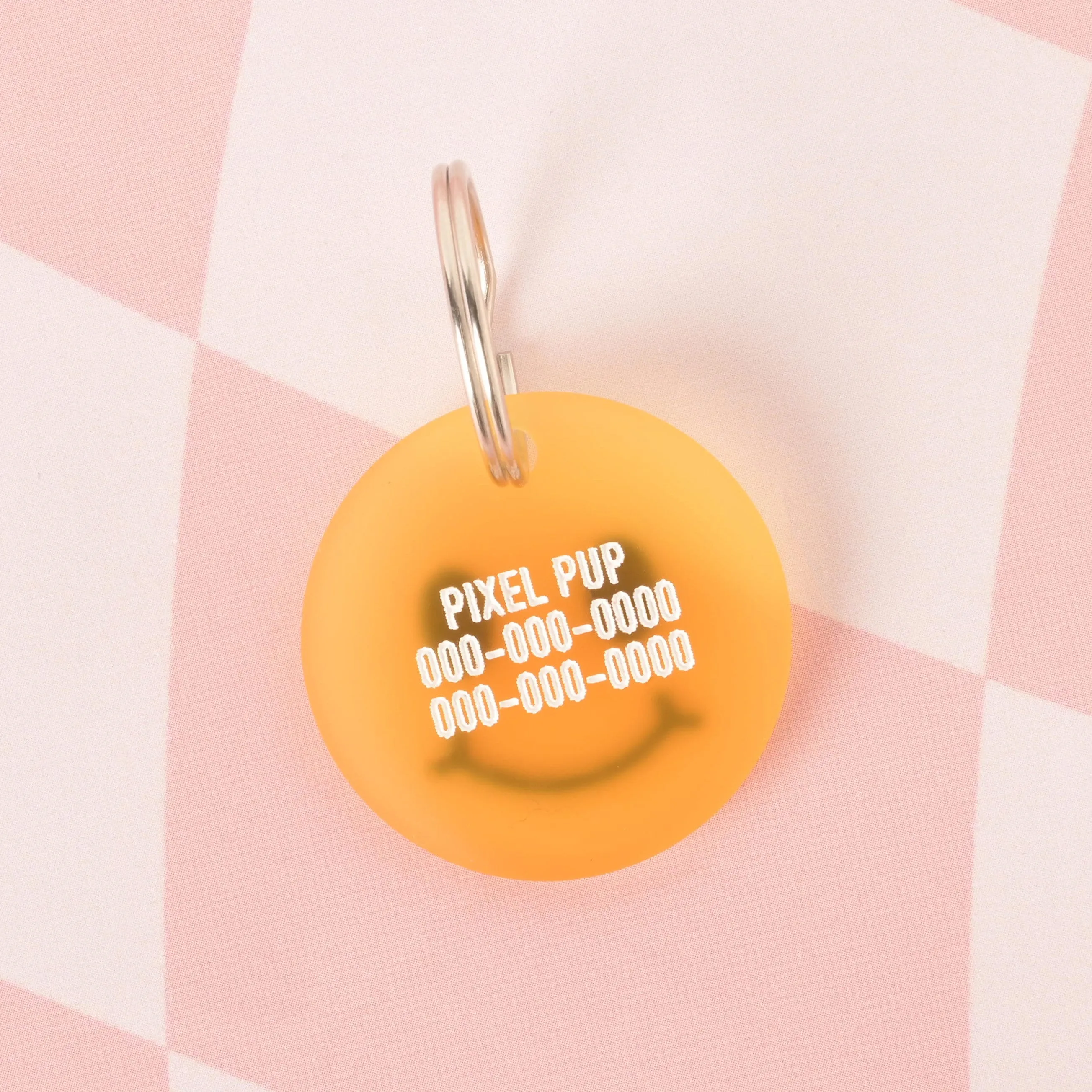 Smiley Face Personalized Pet Tag