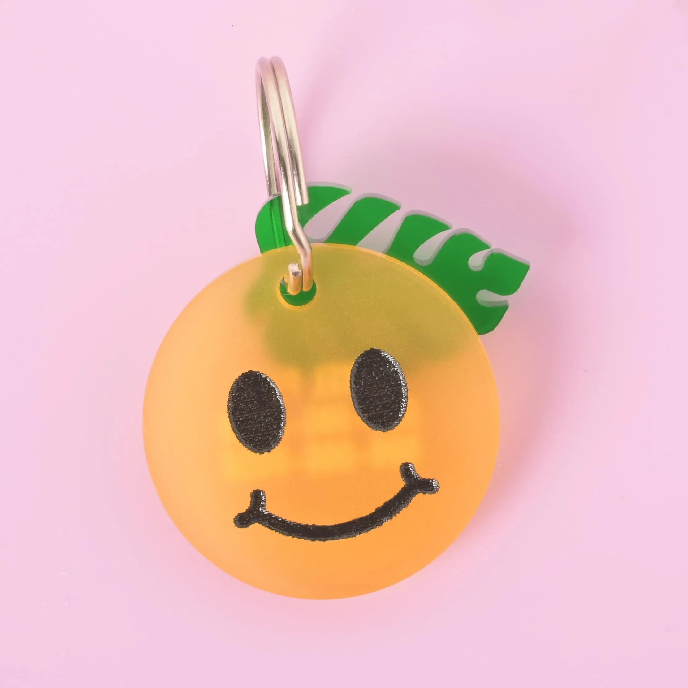Smiley Face Personalized Pet Tag