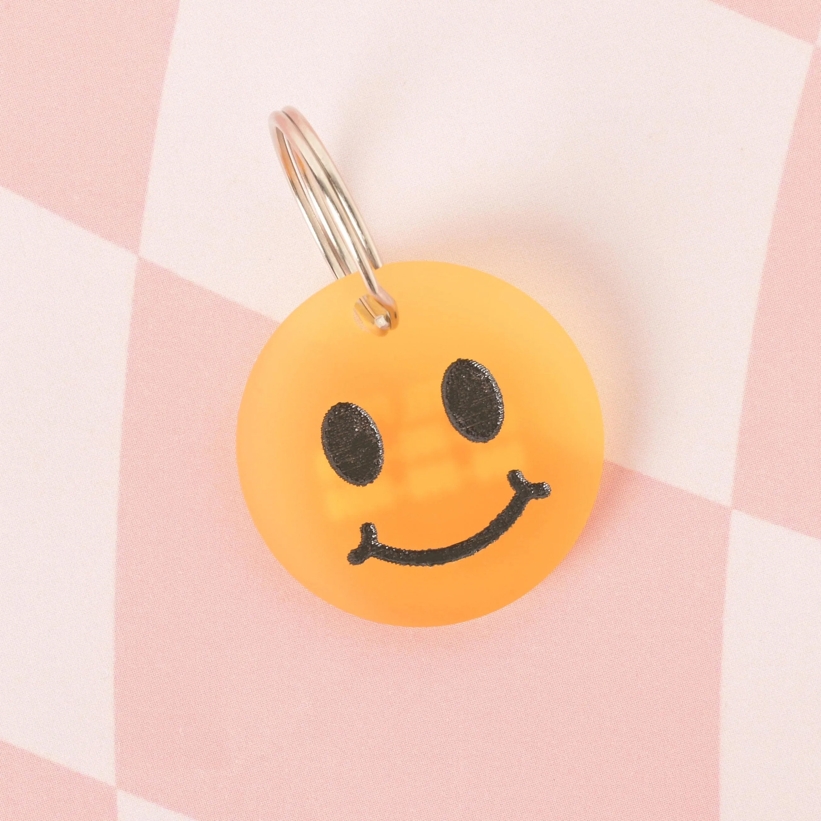 Smiley Face Personalized Pet Tag