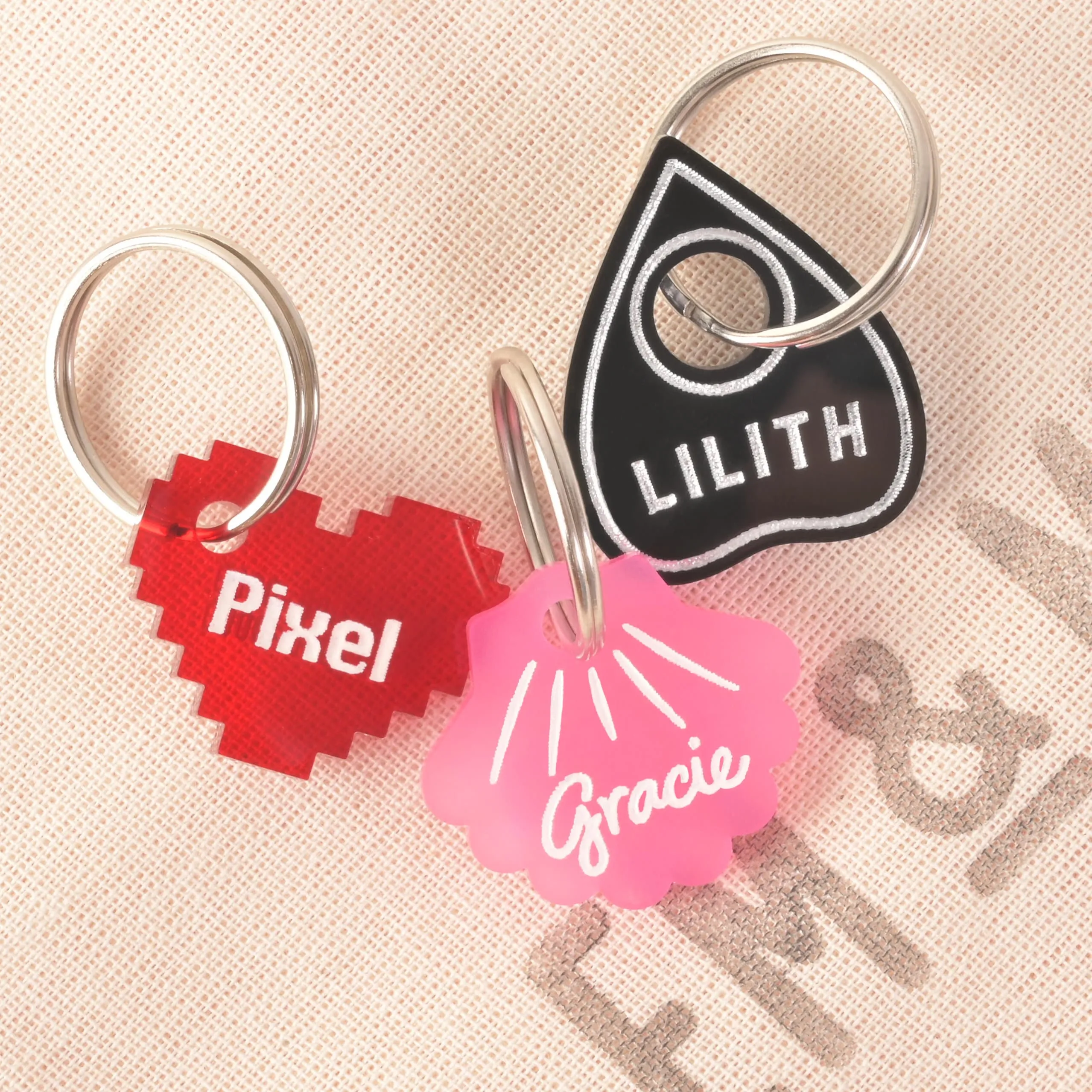Tiny Tags, Seashell Personalized Pet tag