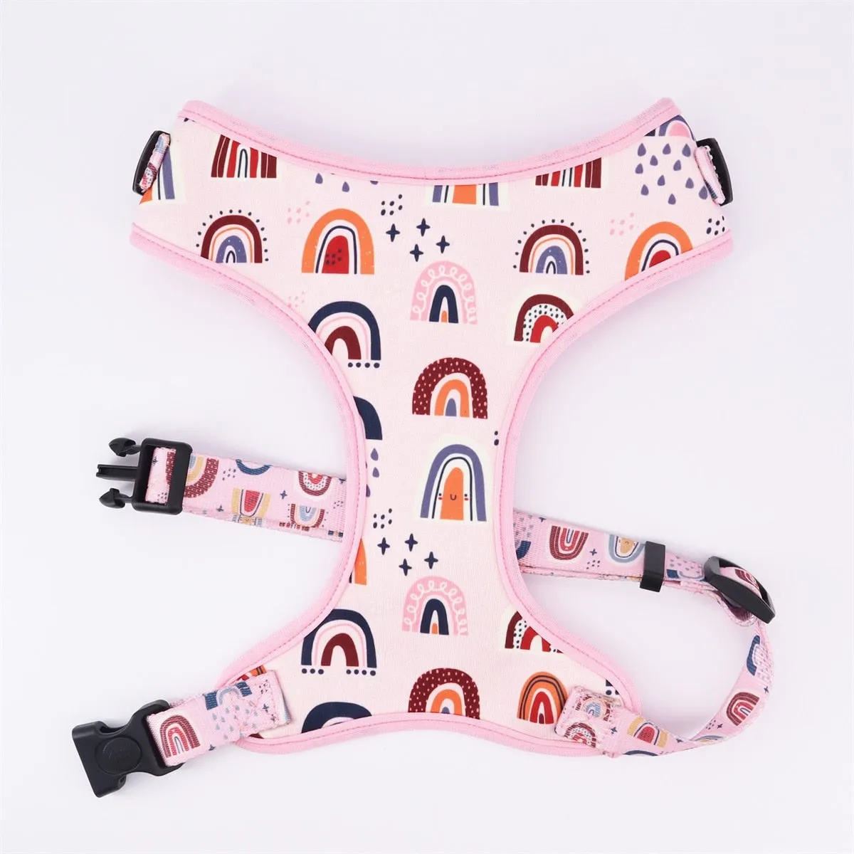 Trendy Rainbow personalized SET: Collar Harness Leash Set