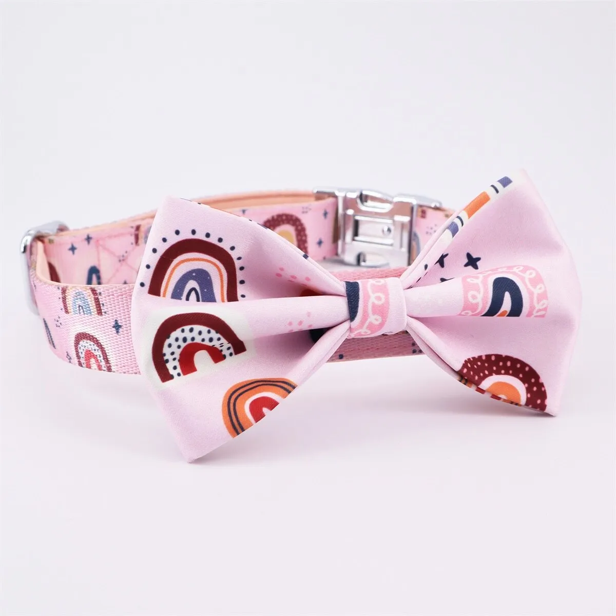 Trendy Rainbow personalized SET: Collar Harness Leash Set