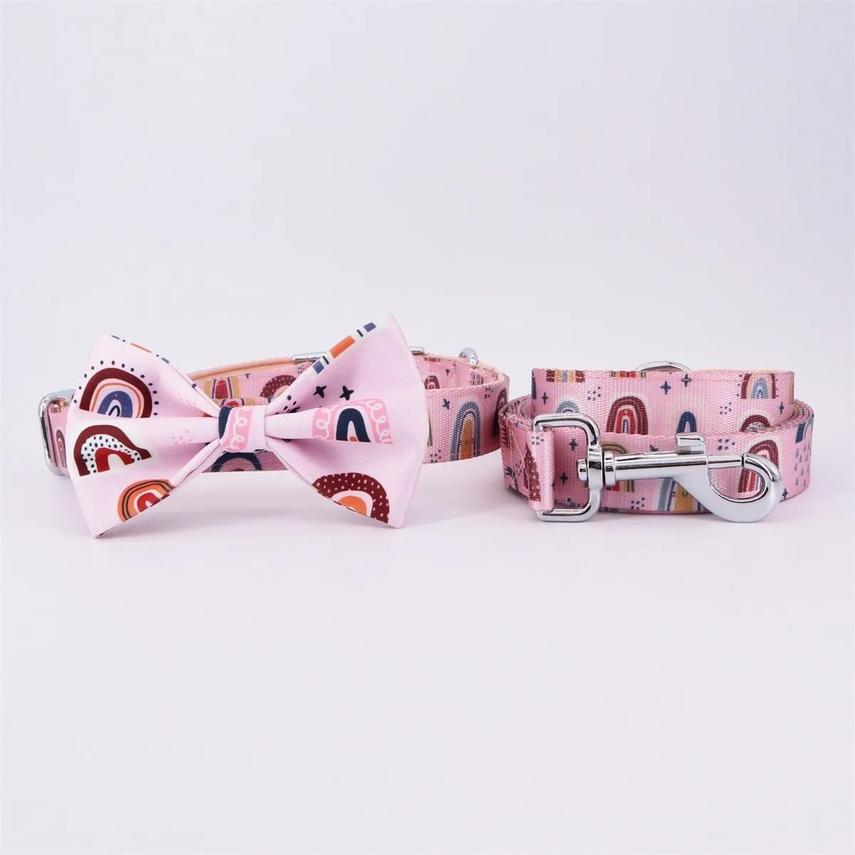 Trendy Rainbow personalized SET: Collar Harness Leash Set