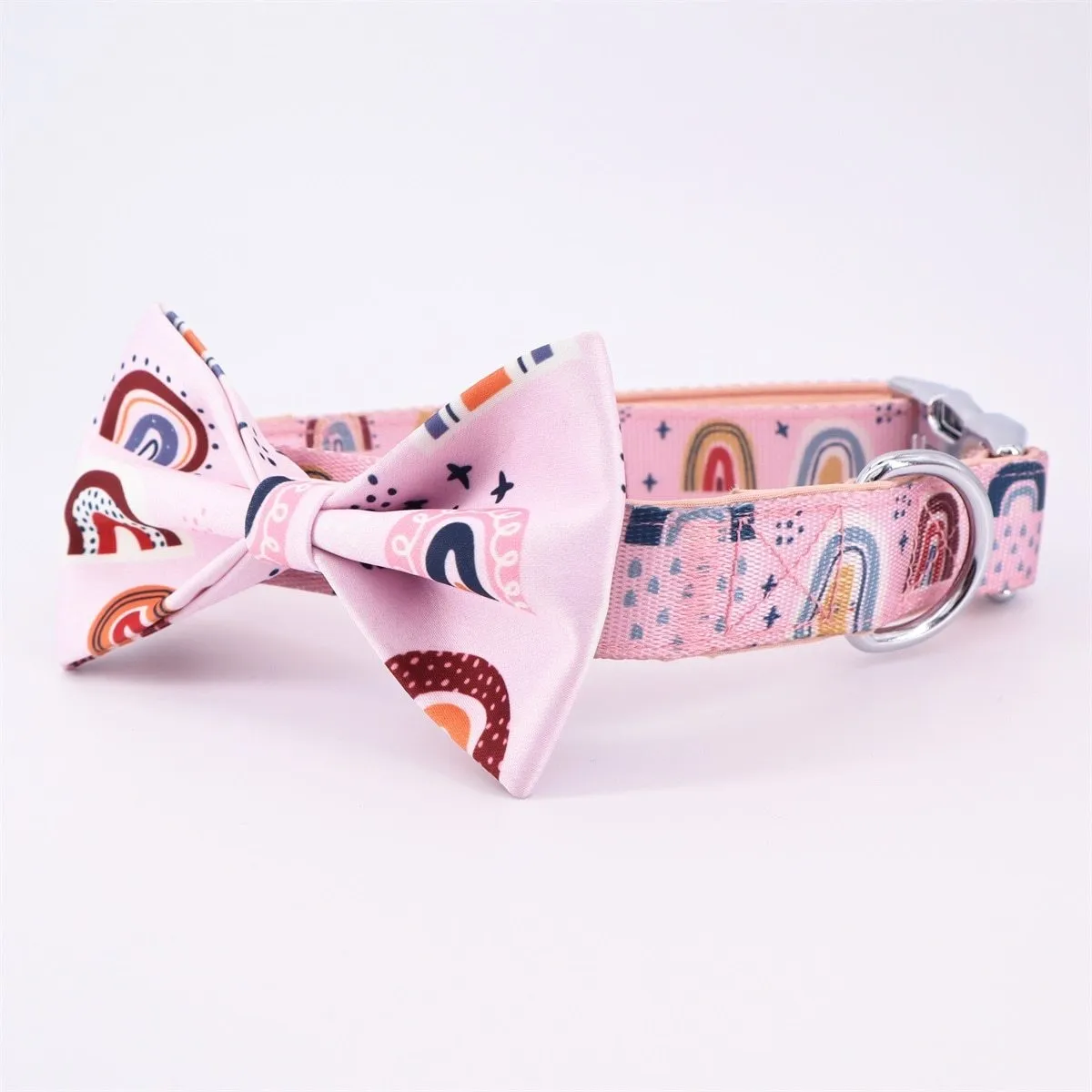 Trendy Rainbow personalized SET: Collar Harness Leash Set
