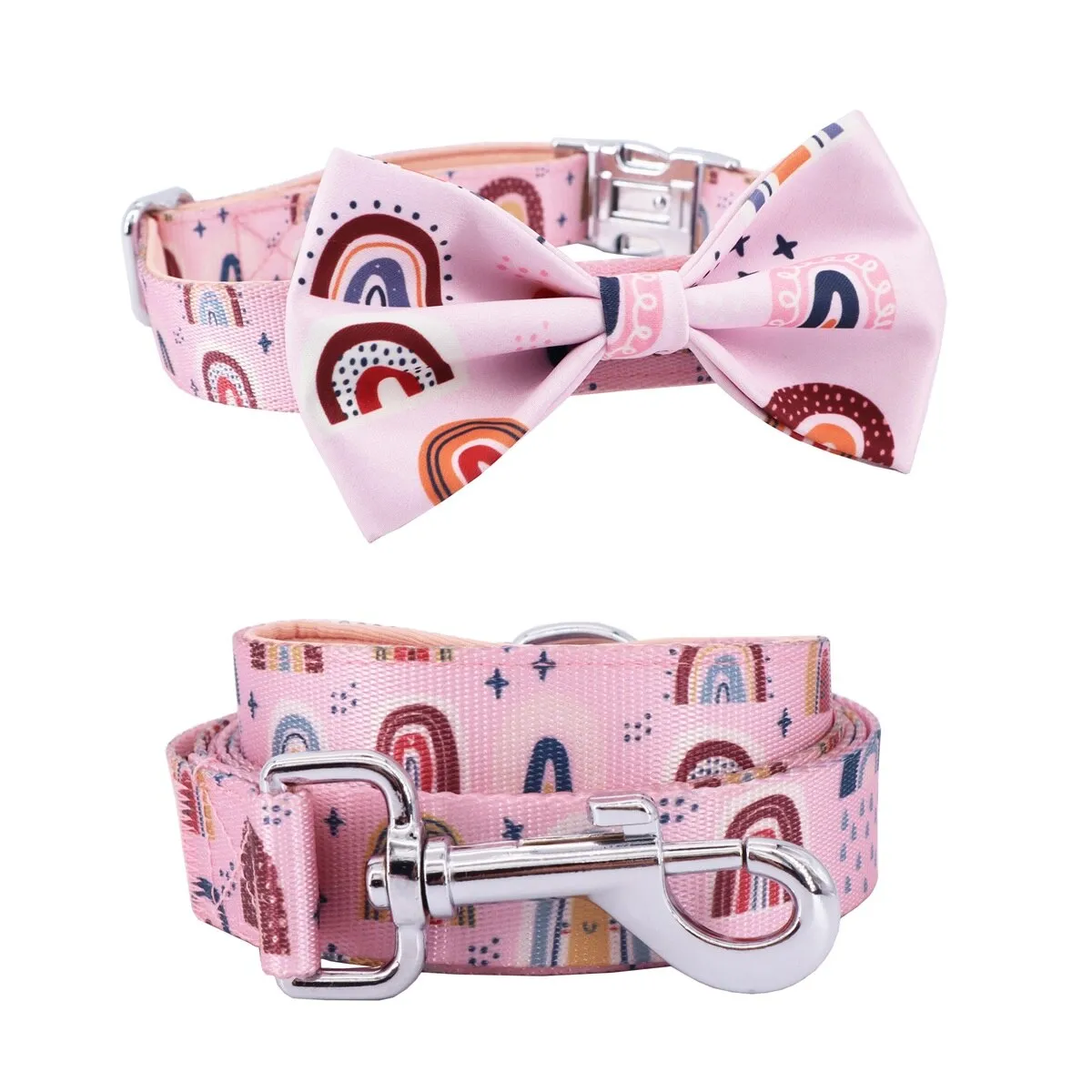 Trendy Rainbow personalized SET: Collar Harness Leash Set