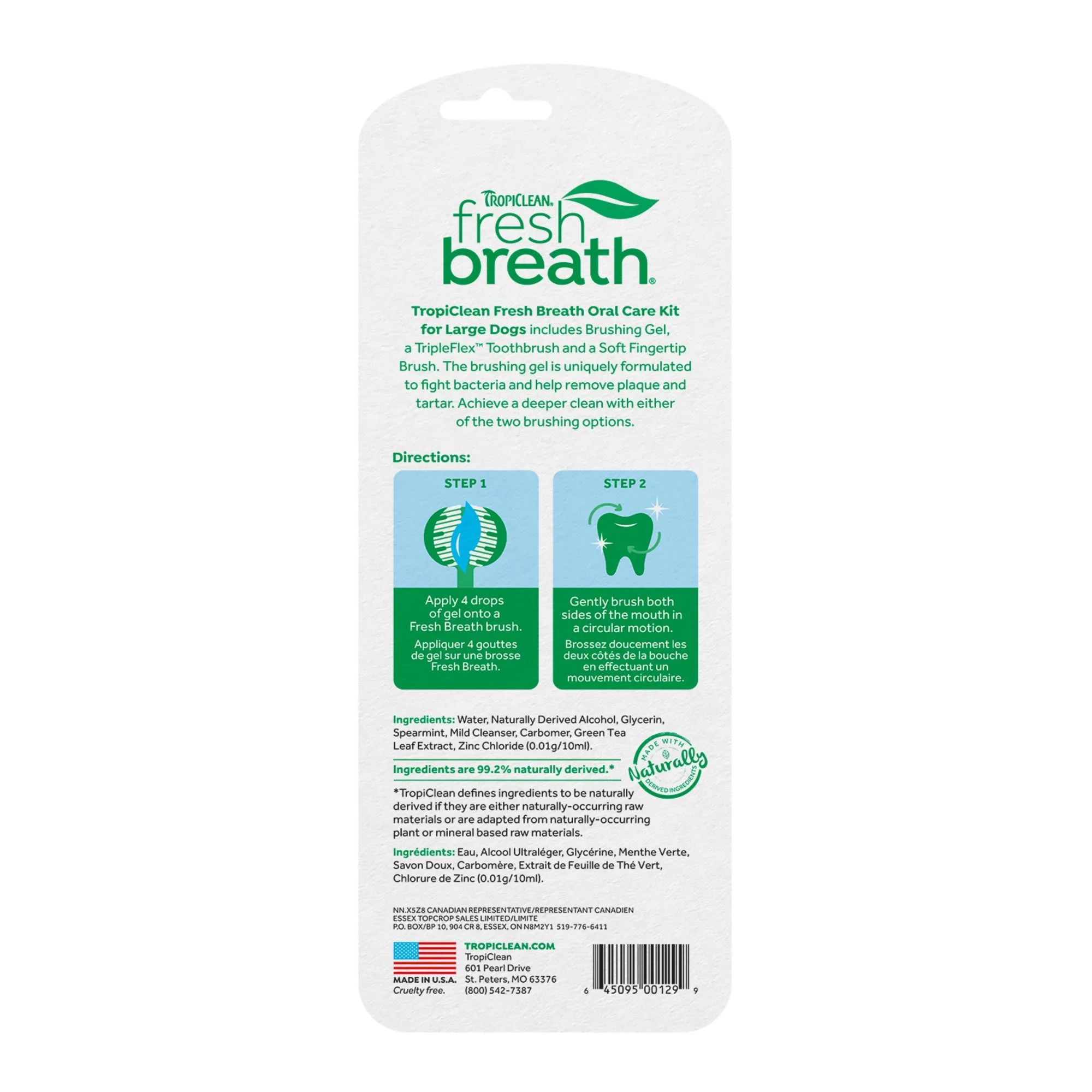 Tropiclean Fresh Breath Advanced Whitening Oral Care Kit