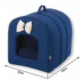 Tunnel c/cuscino morbido  "SOLID BLUE"   35X40X35