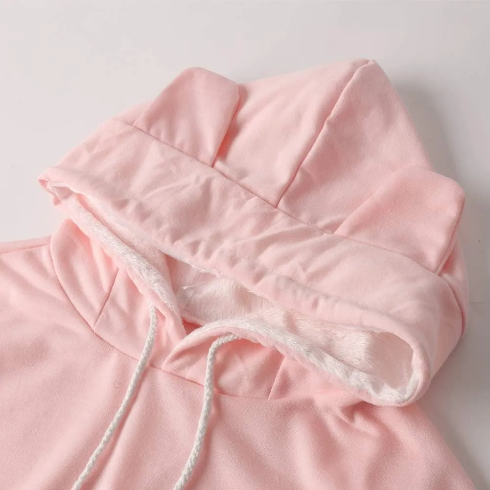 Unisex Pet Carrier Hoodie Cat Dog Pouch Holder Sweatshirt Shirt Top
