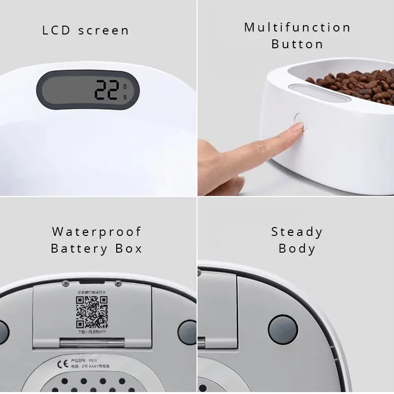 Versatile Antibacterial Pet Feeding Bowl With LCD Display AJ-5