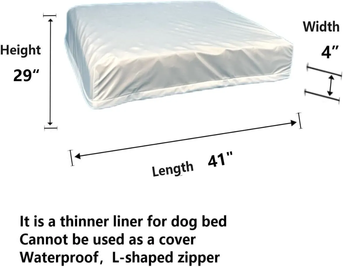 Waterproof Dog Bed Liner Removable for Dog Beds 41 x 29 Inch