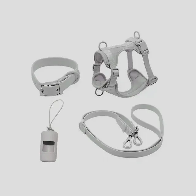 Waterproof Dog Collar Set – Leash, Collar & Waste Bag Holder for Dogs
