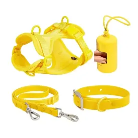 Waterproof Dog Collar Set – Leash, Collar & Waste Bag Holder for Dogs