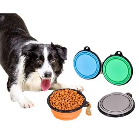 Wholesale Portable Silicone Foldable Water Bowl for Drinking Out