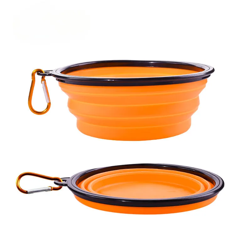 Wholesale Portable Silicone Foldable Water Bowl for Drinking Out
