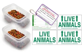 Zinger Airline Approved IATA 82 Label and Bowl Kit